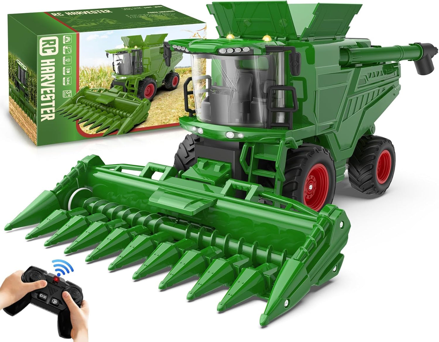 Remote Control Combine Harvester Toy with Realistic Features