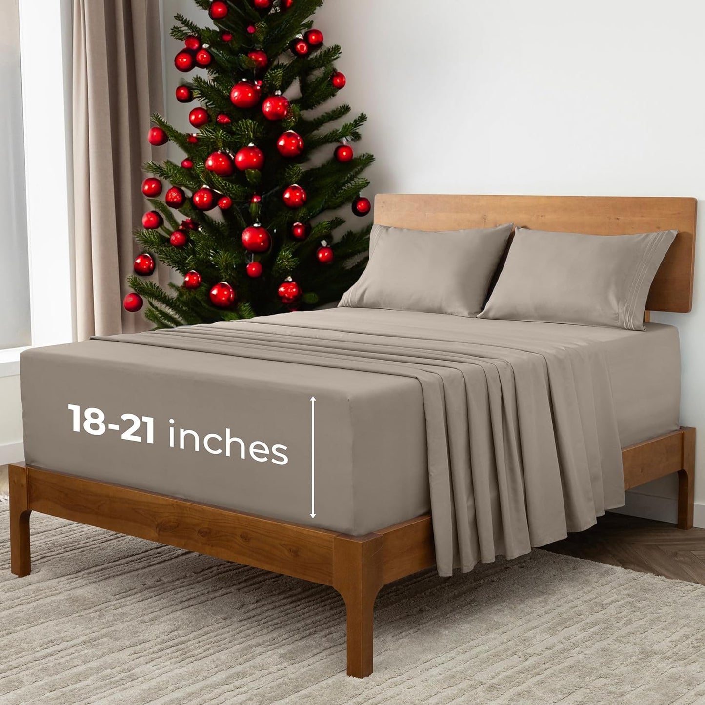 Mellanni Extra Deep California King Sheets for Ultimate Comfort