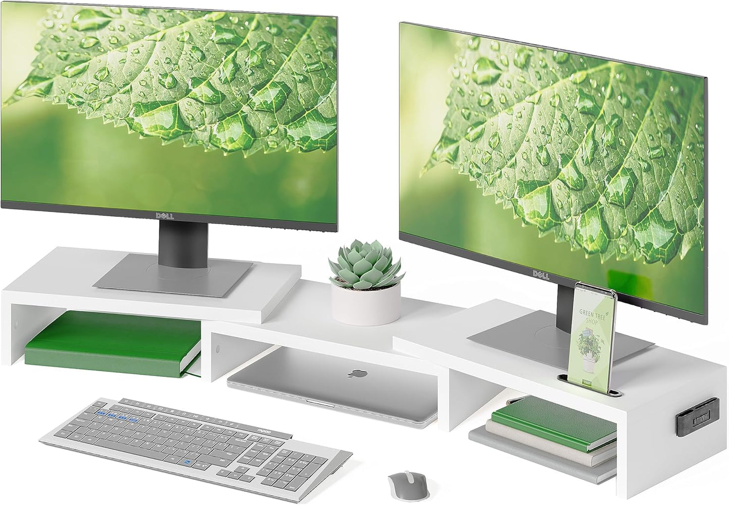 BONTEC Dual Monitor Stand Riser: Ergonomic & Adjustable