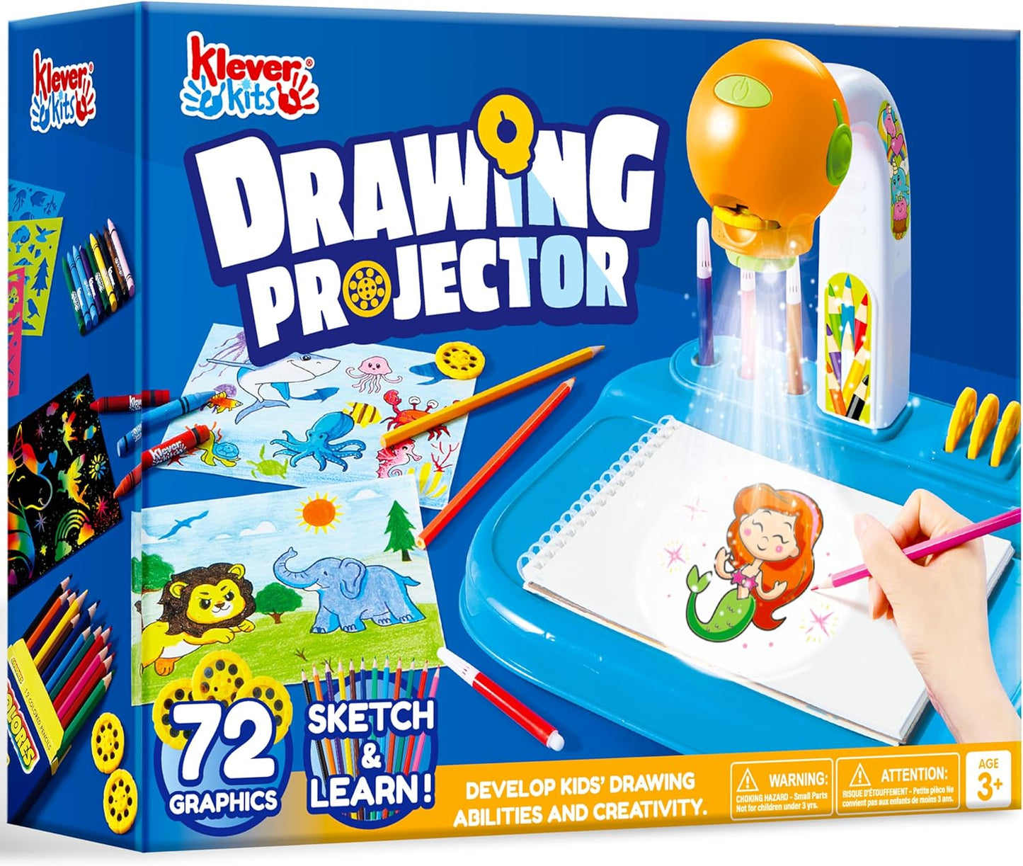 Klever Kits Drawing Projector - 72 Graphics & Light Board