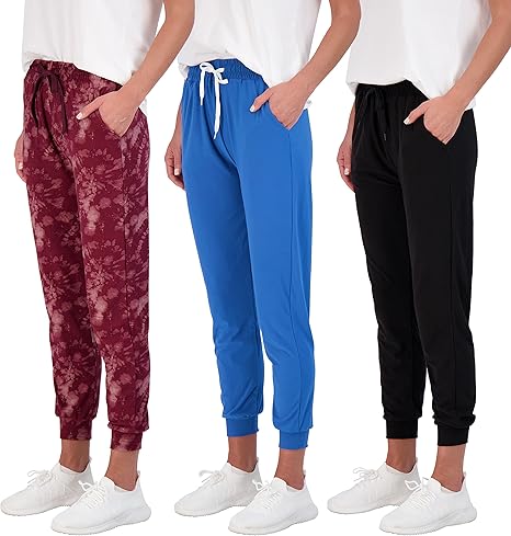 Real Essentials Women's Ultra-Soft Lounge Joggers with Pockets