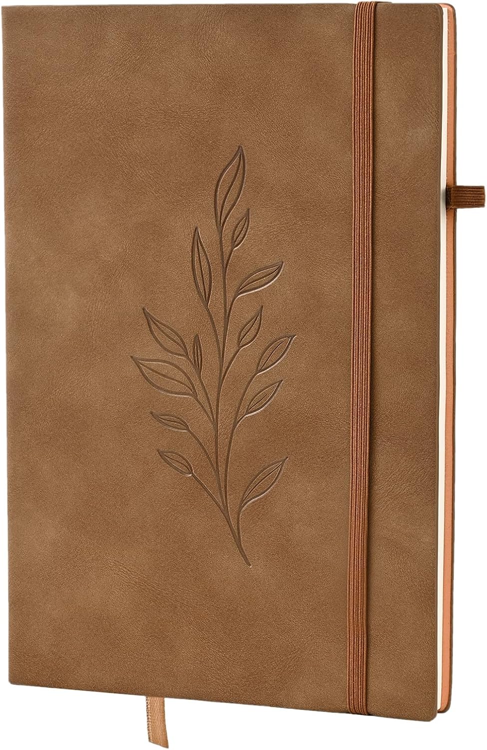 200 Page Leaf Leather Notebook for Work