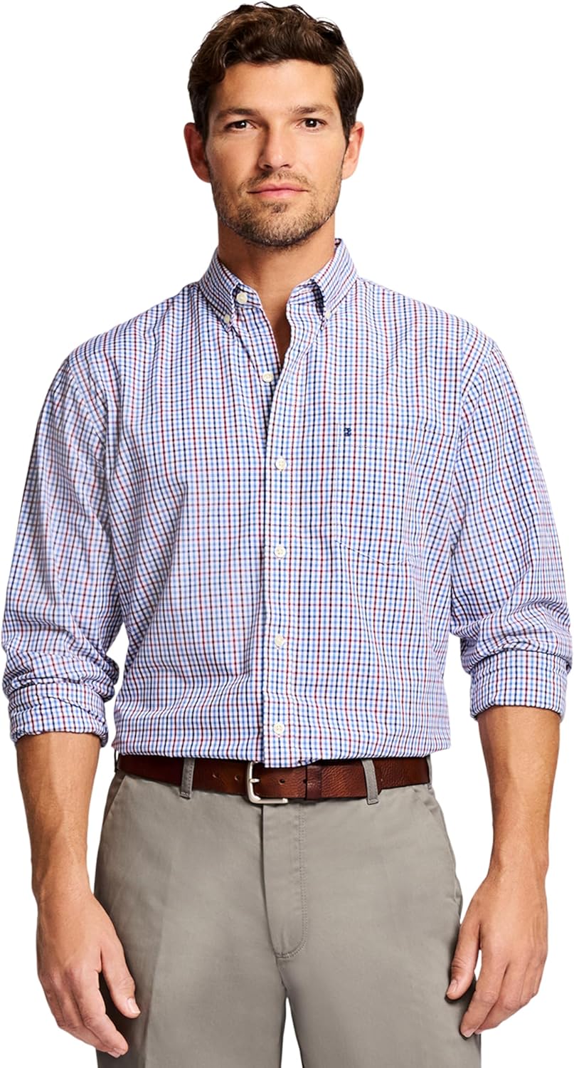 IZOD Men's Performance Comfort Long Sleeve Plaid Shirt Review