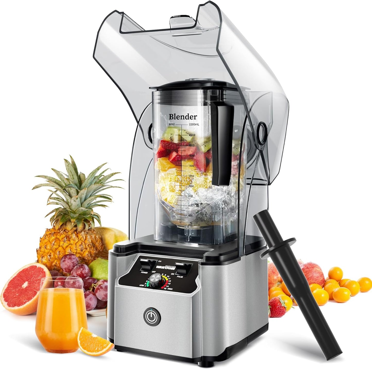 2200W Professional Blender with Quiet Power