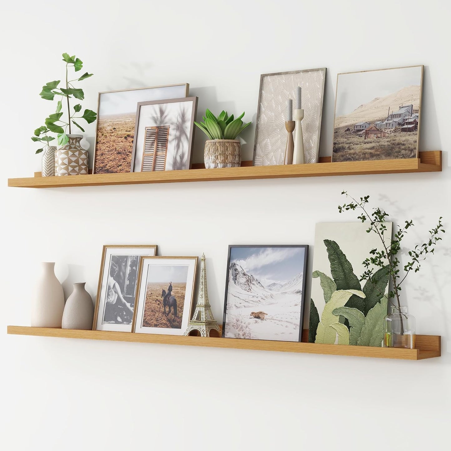 Picture Ledge Shelf Set of 2 for Kids Bookshelf and Decor