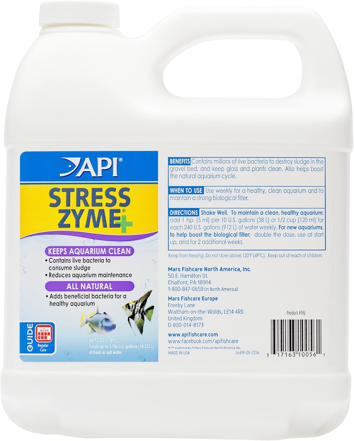 API STRESS ZYME Aquarium Cleaning Solution for Freshwater & Saltwater