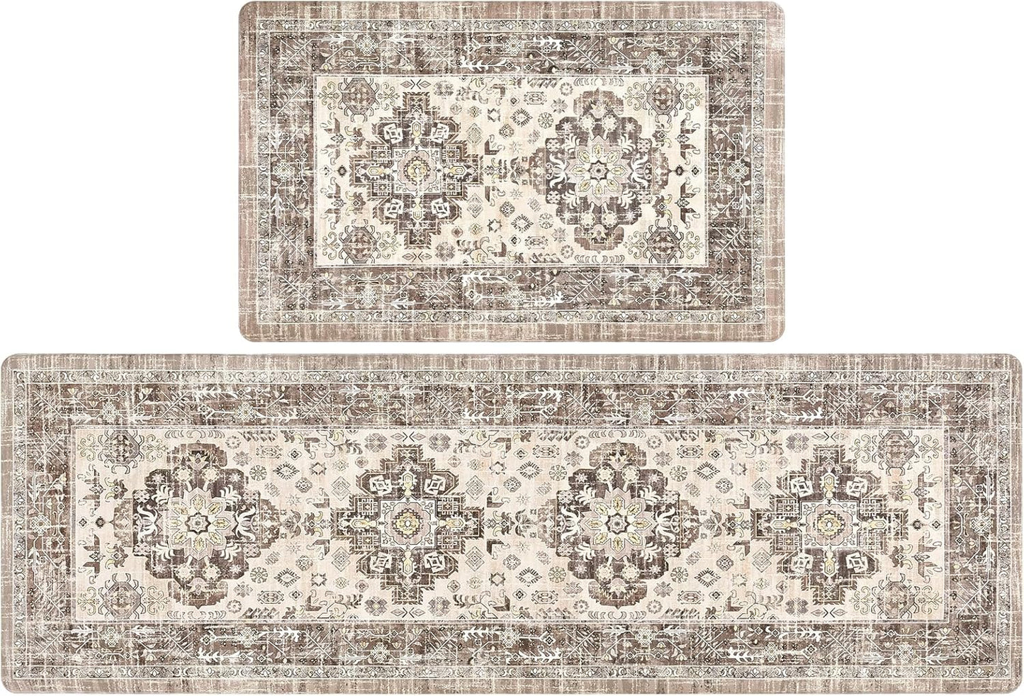 Pauwer Anti Fatigue Kitchen Mat Set of 2 for Comfort Standing