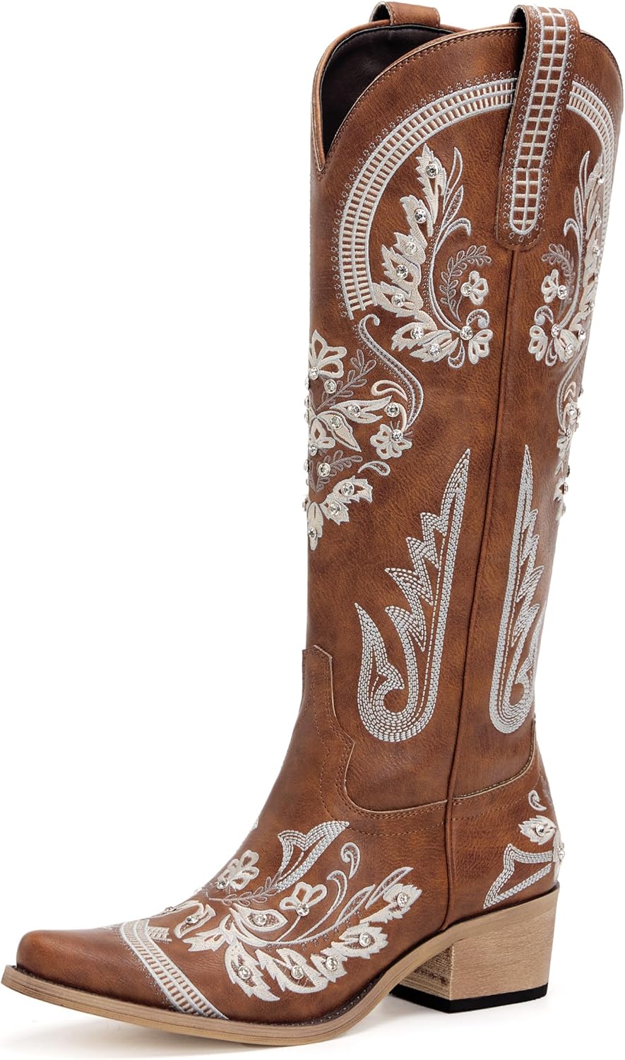Western Cowboy Boots for Women with Rhinestones and Comfort