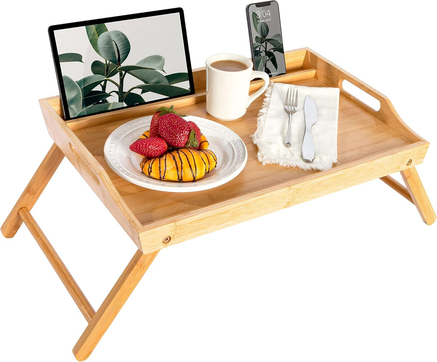 ROSSIE HOME Extra Large Bamboo Bed Tray for Breakfast and Work