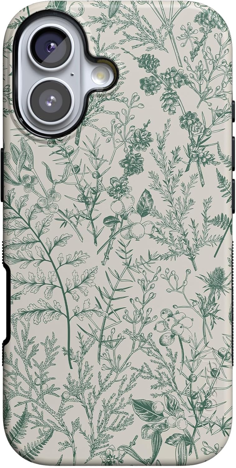 Bold Protective iPhone 17 Case with Green Floral Design