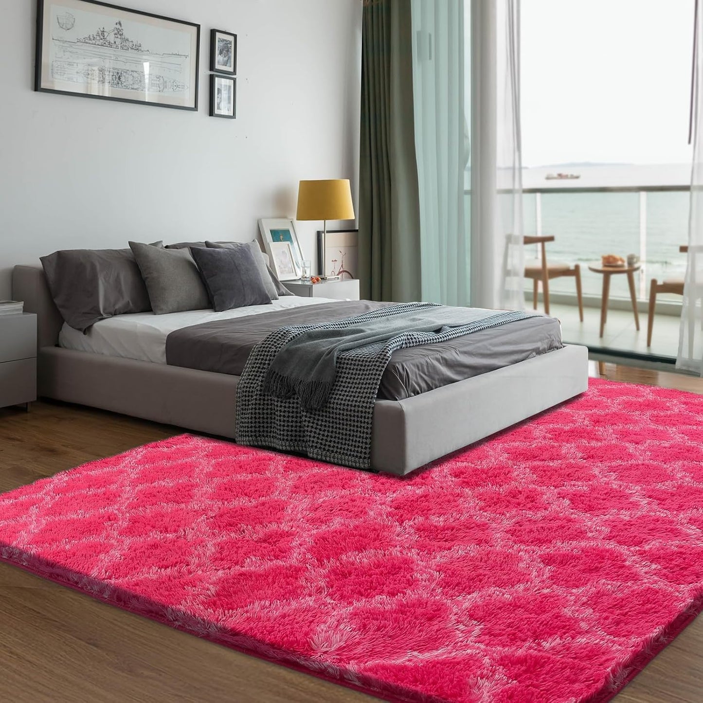 Luxury Area Rug 6x9 Feet Shag Rugs for Living Room Decor