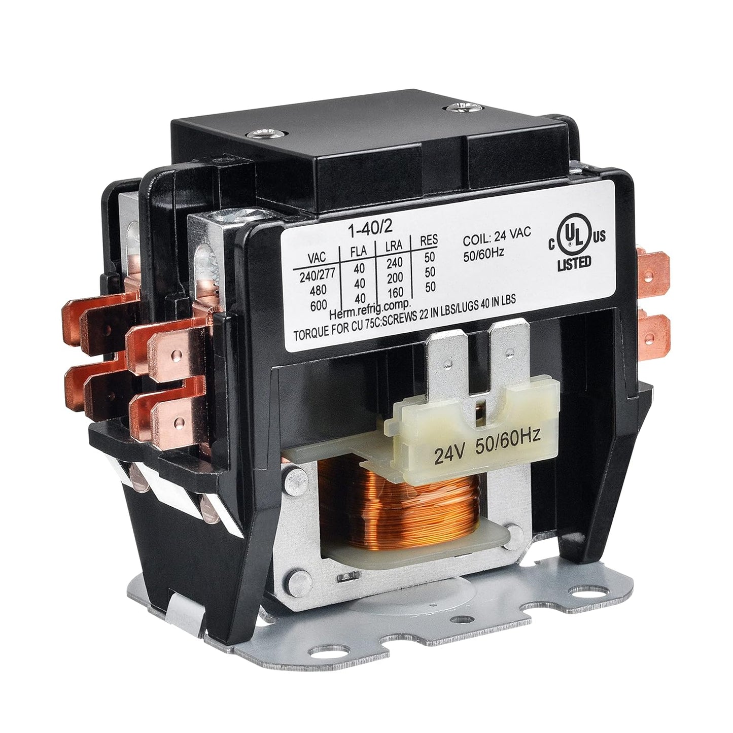 BOJACK 2-Pole 40A Definite Purpose AC Contactor