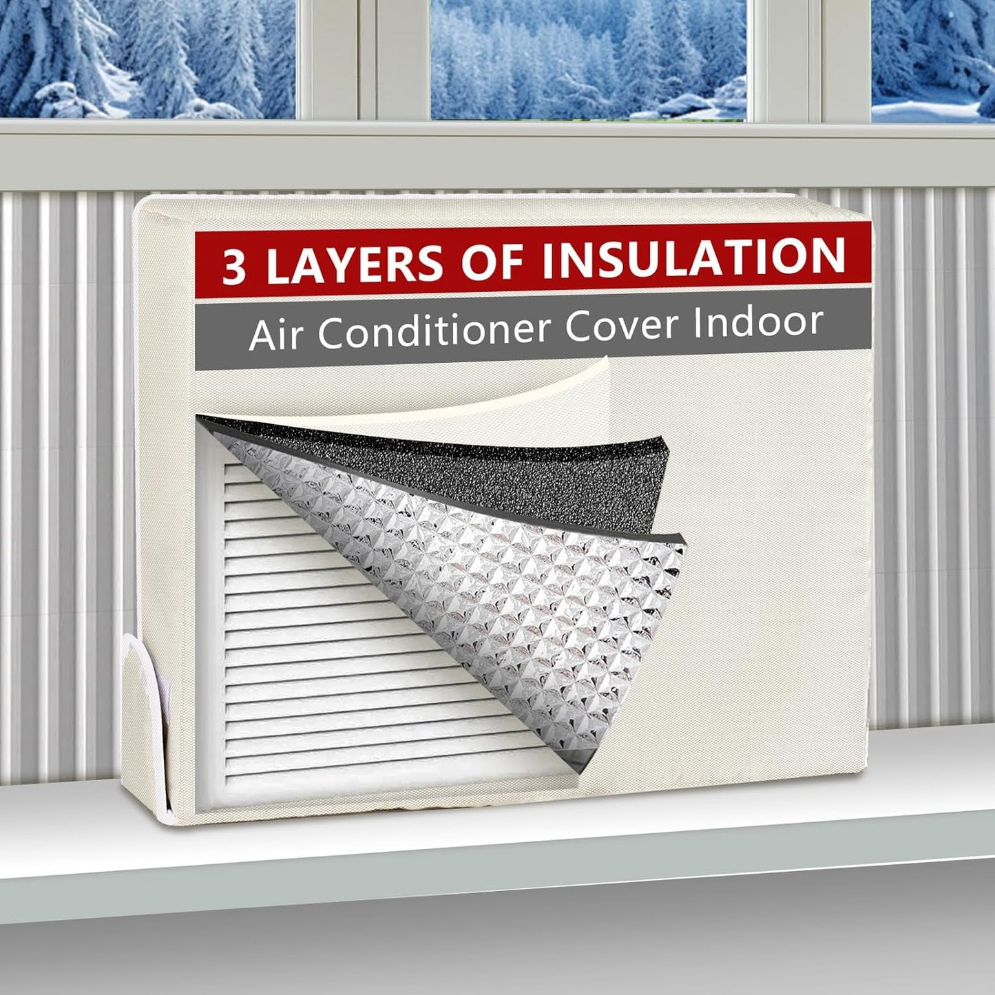 Lettry Indoor AC Cover for Winter Insulation