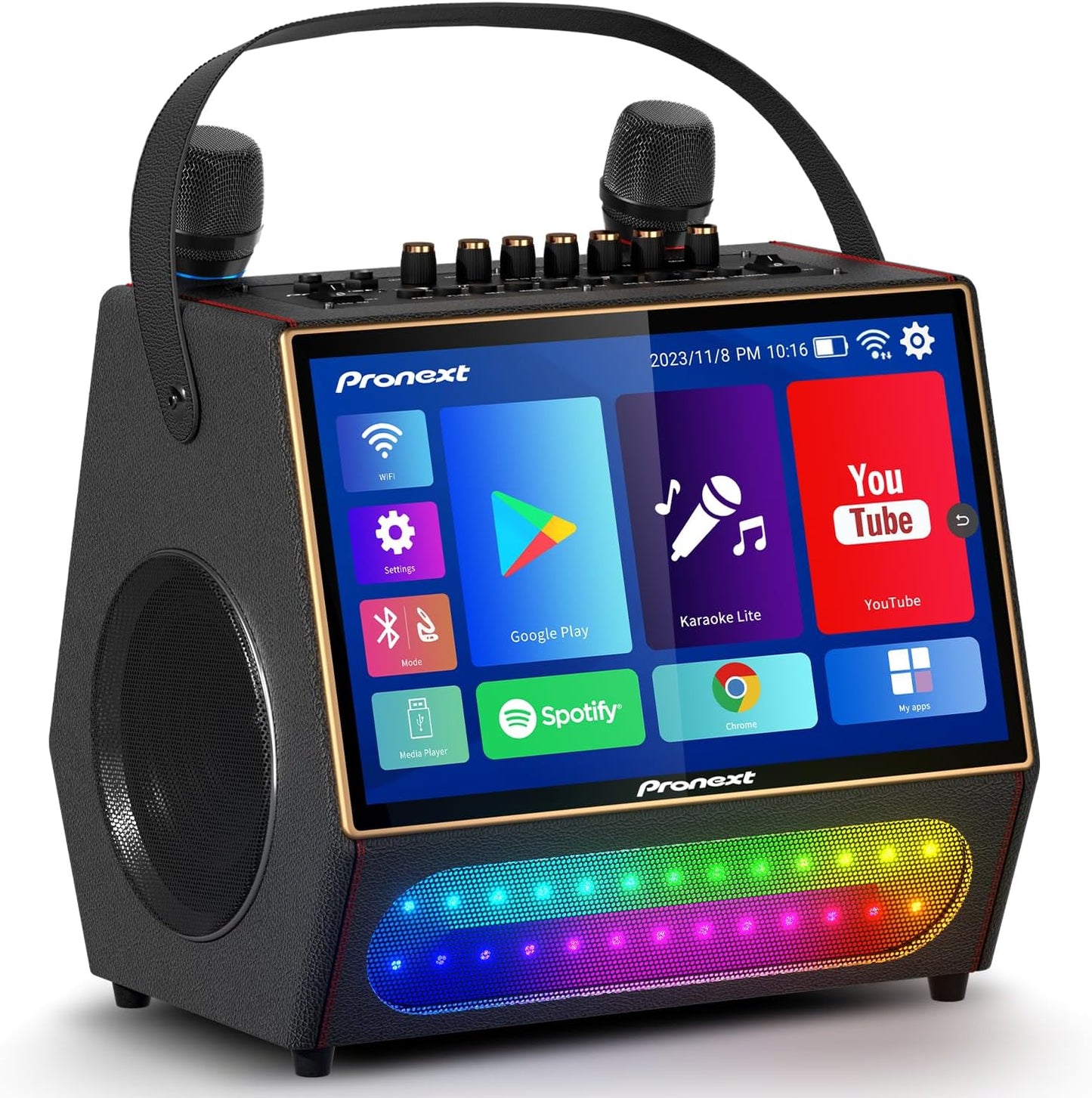 Wireless Karaoke Fun w/ 2 Mics & Tablet - PRONEXT