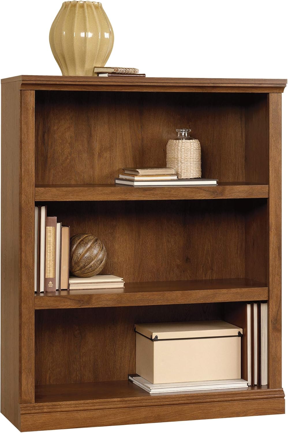 Stylish 3-Shelf Bookcase in Oiled Oak Finish for Any Room