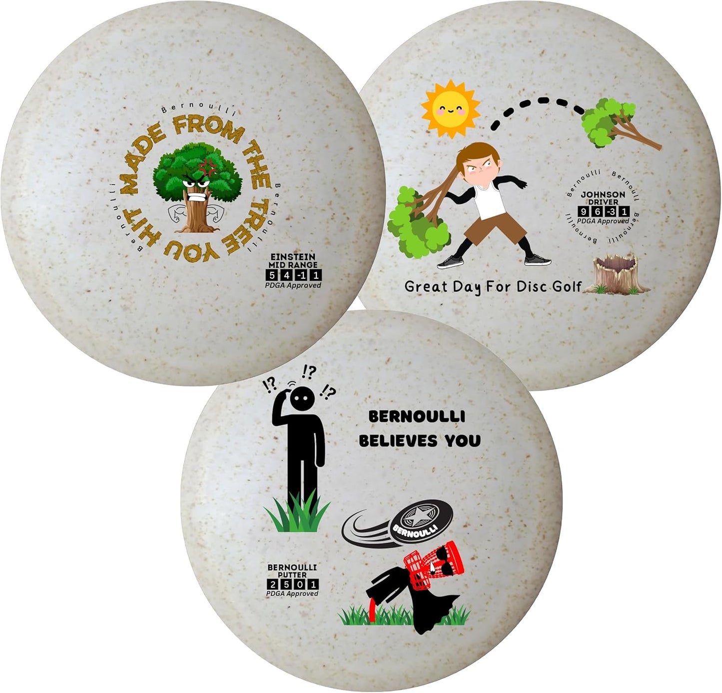 PDGA Approved Bio-Composite Disc Set | Bernoulli