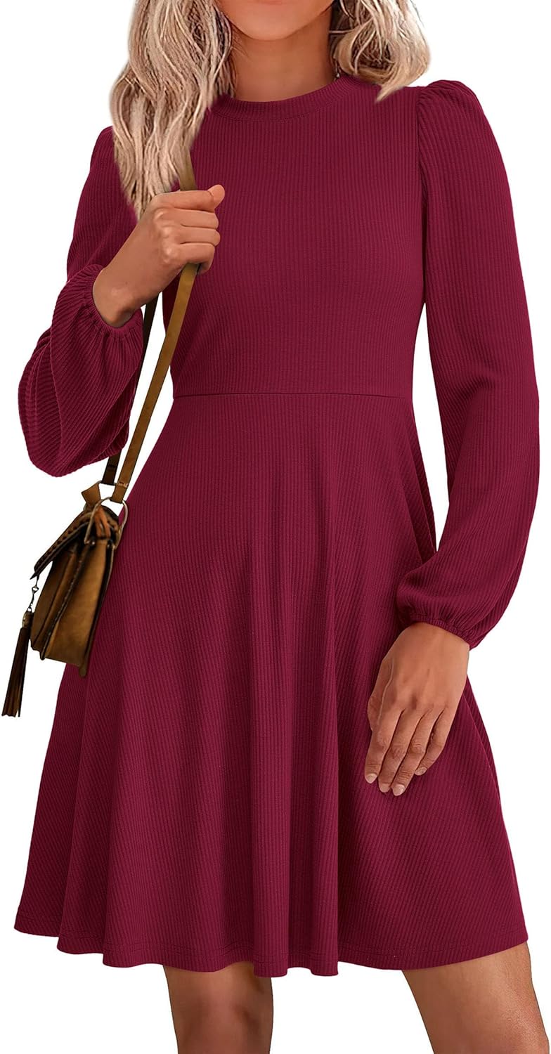 PRETTYGARDEN Womens Long Sleeve Mini Dress for Fall 2025