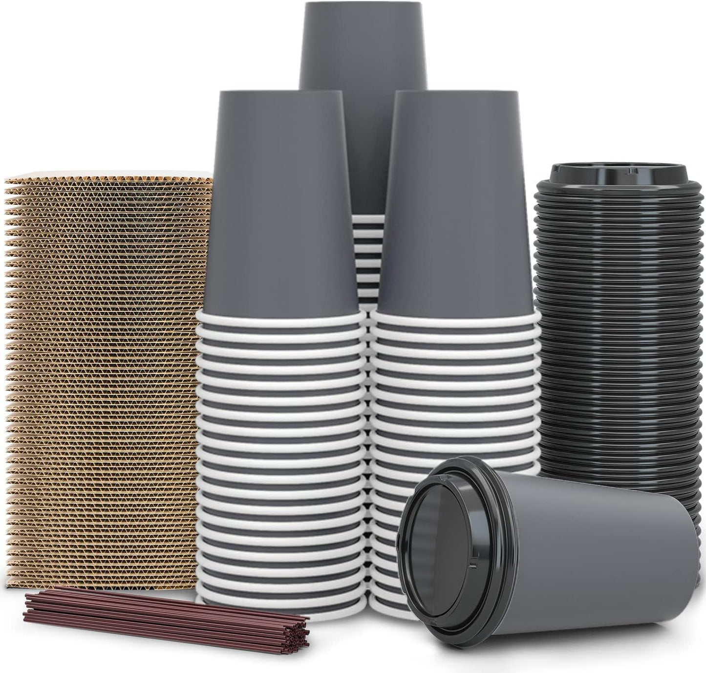 100% Biodegradable 12 oz Coffee Cups To Go - Eco-Friendly Springpack