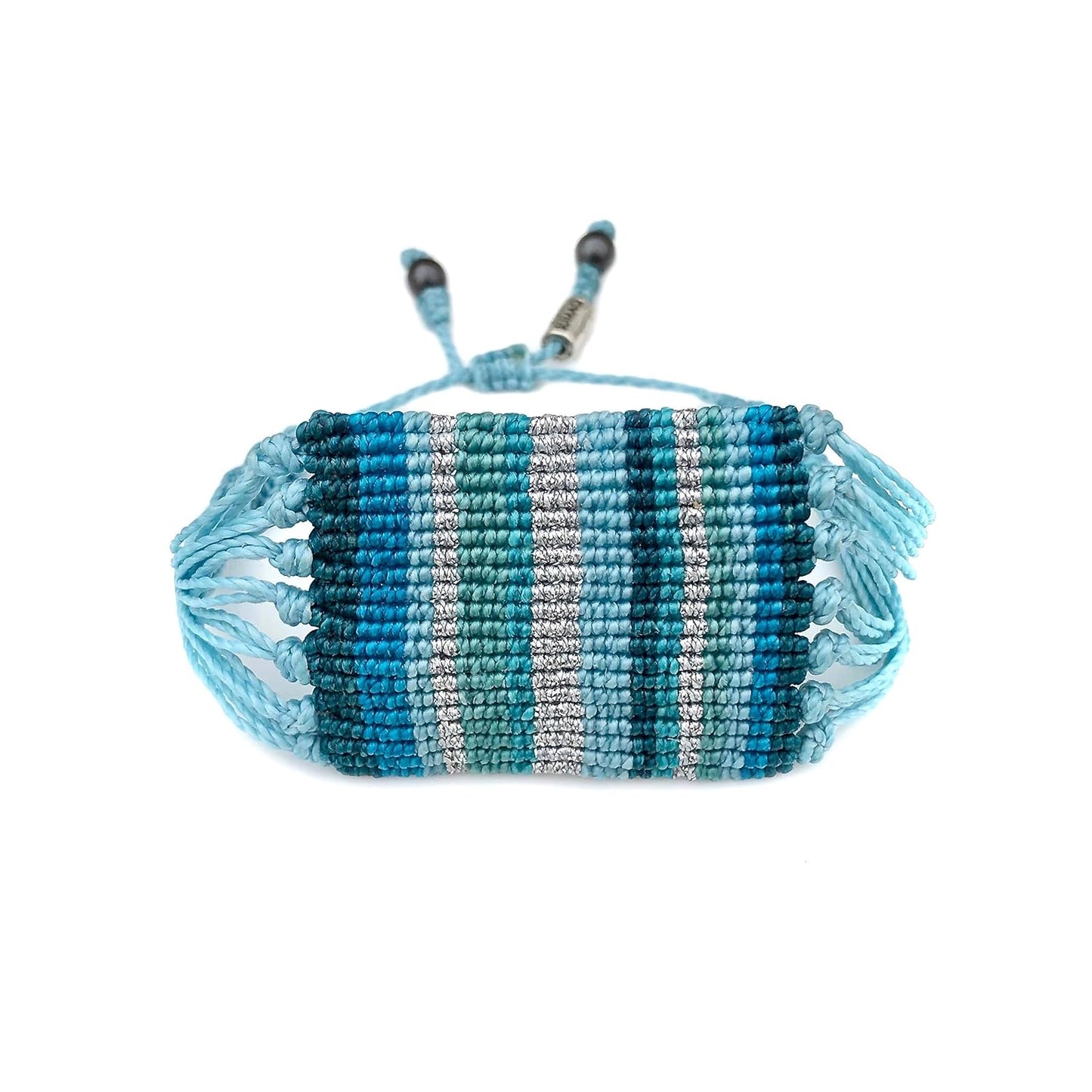 Aqua Marine Bracelet for Women - Handmade Macrame Jewelry