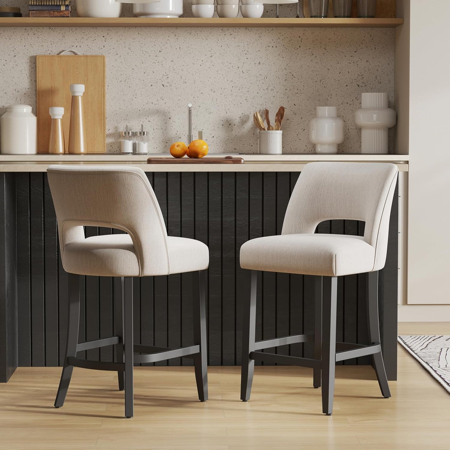 VKNOW Bar Stools Set of 2 for Kitchen Island Dining Room