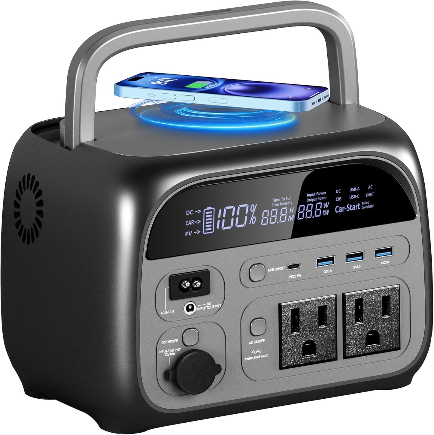 Portable Solar Generator - 500W AC Power On-The-Go!
