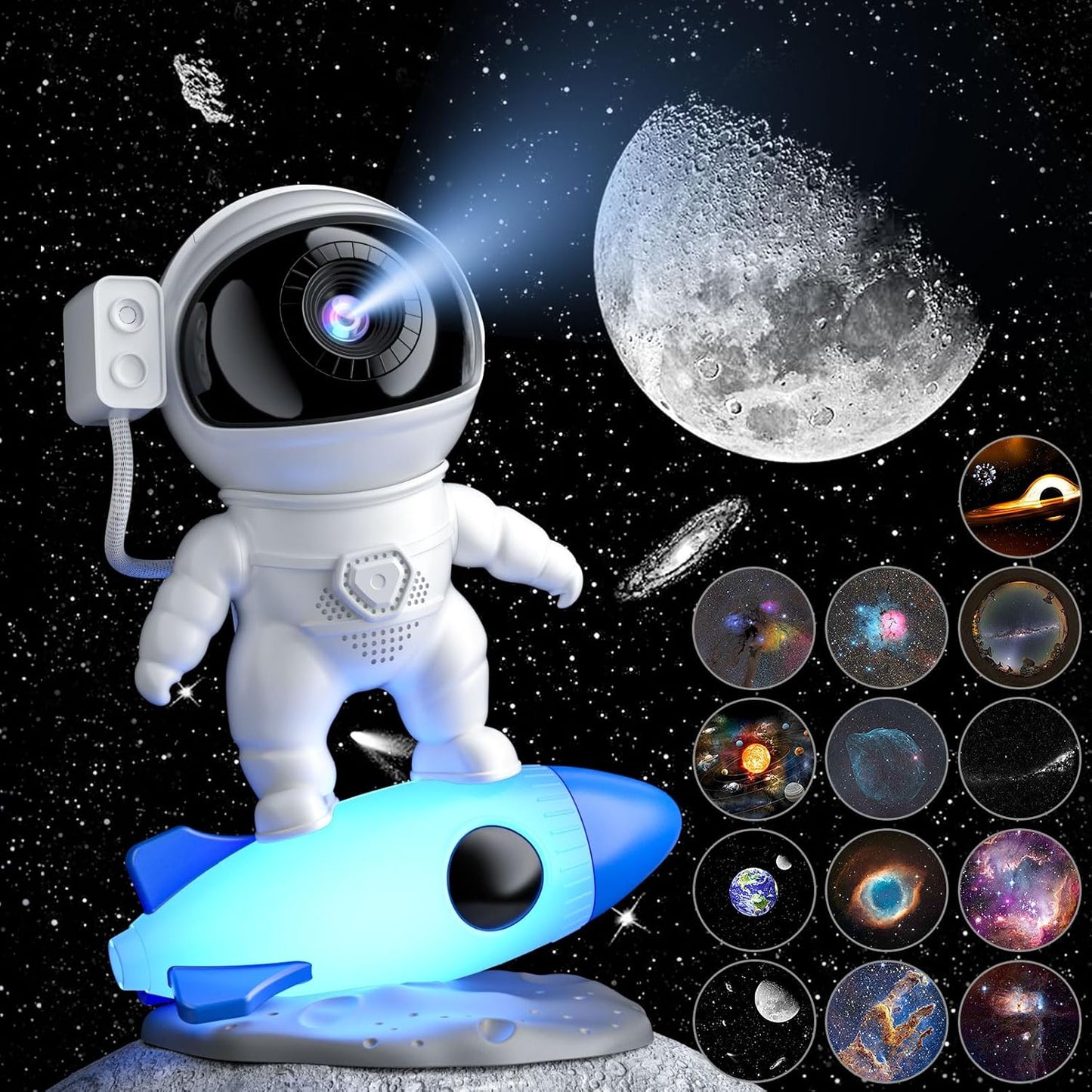 Immerse in Celestial Wonder: 4K Astronaut Galaxy Projector