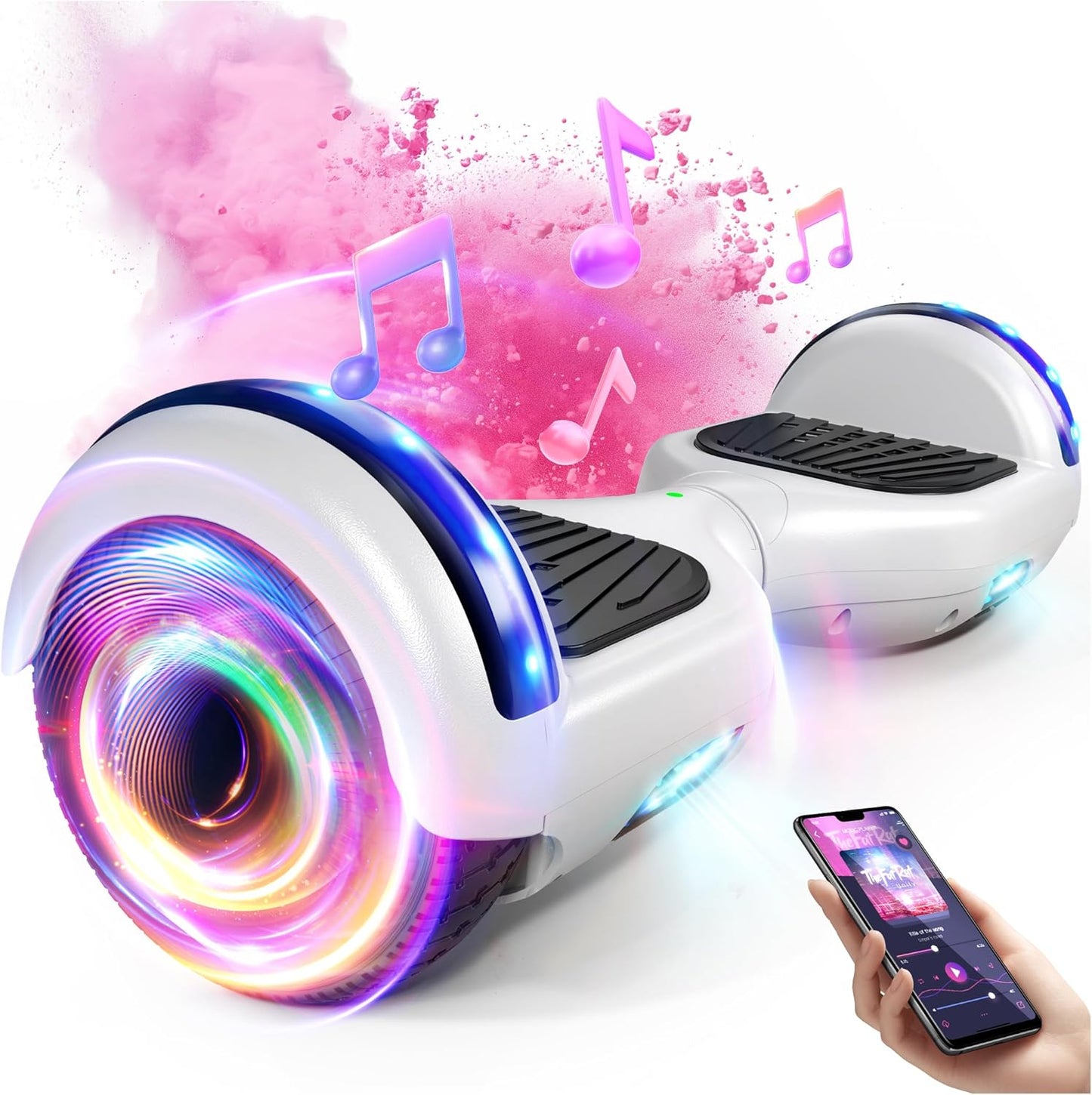 SISIGAD Self-Balancing Hoverboard with LED Lights for Kids