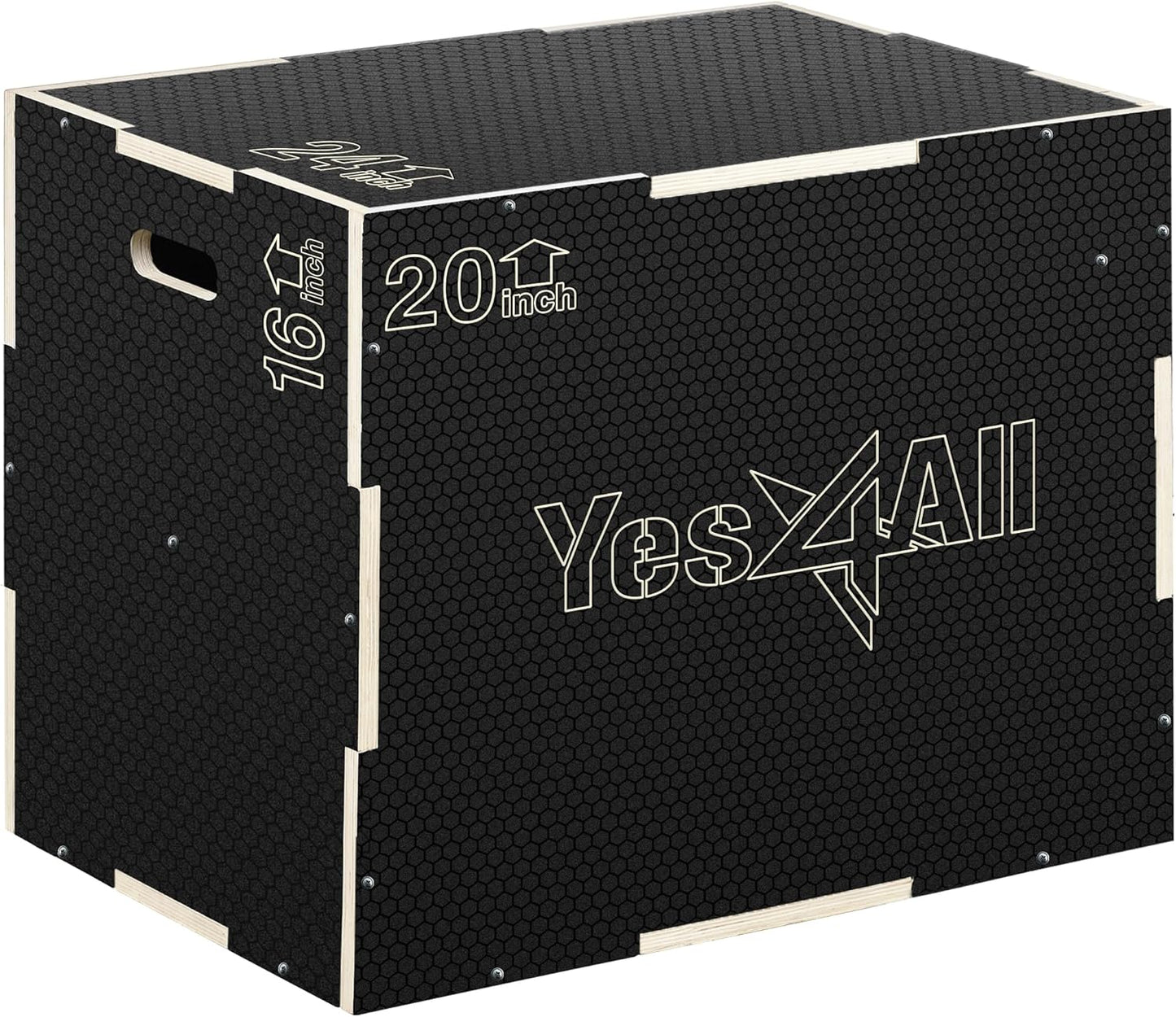 3 in 1 Non-Slip Wooden Plyo Box for Effective Workouts
