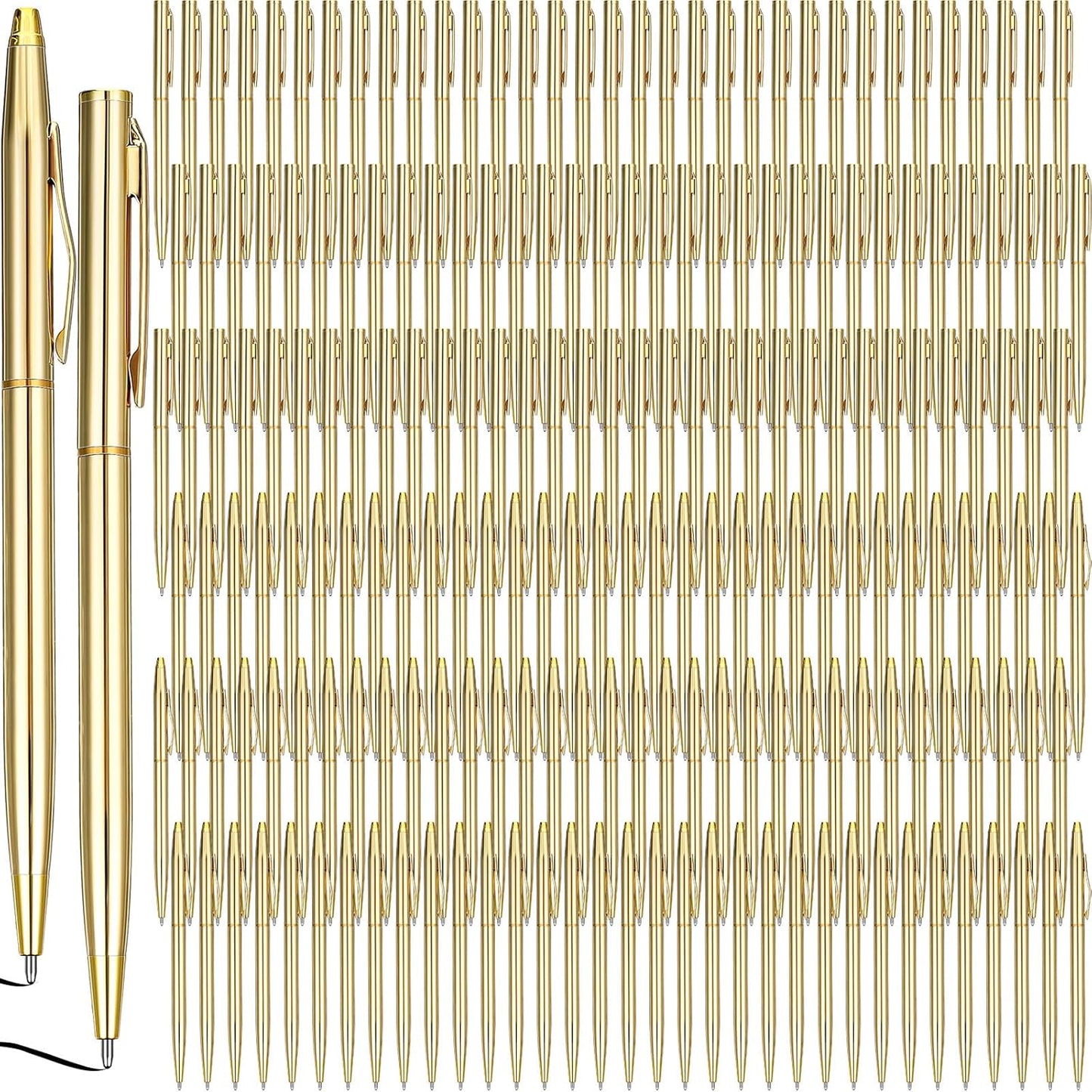 Fuutreo 200 Pack Gold Pens for Weddings and Office Use