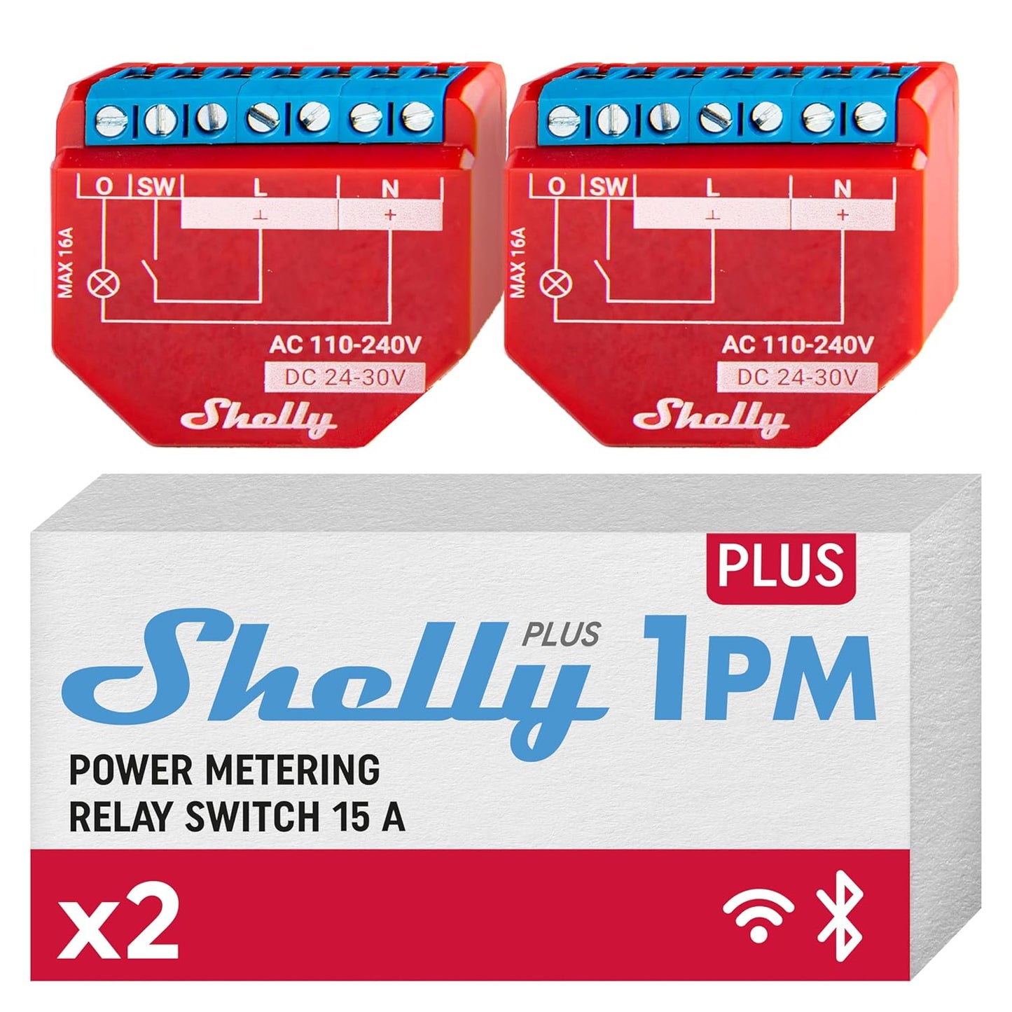Shelly Plus 1PM UL Smart Relay Switch for Home Automation