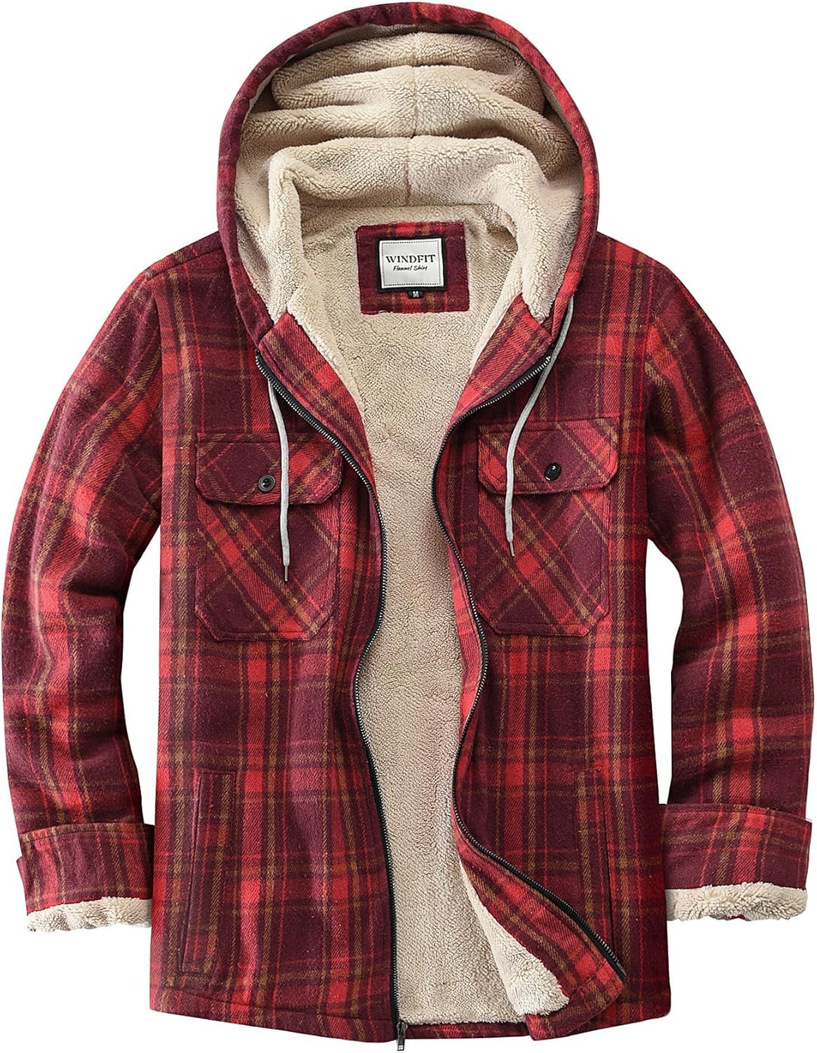 Women's Full Zip Fleece Flannel Jacket for Cozy Winter Style