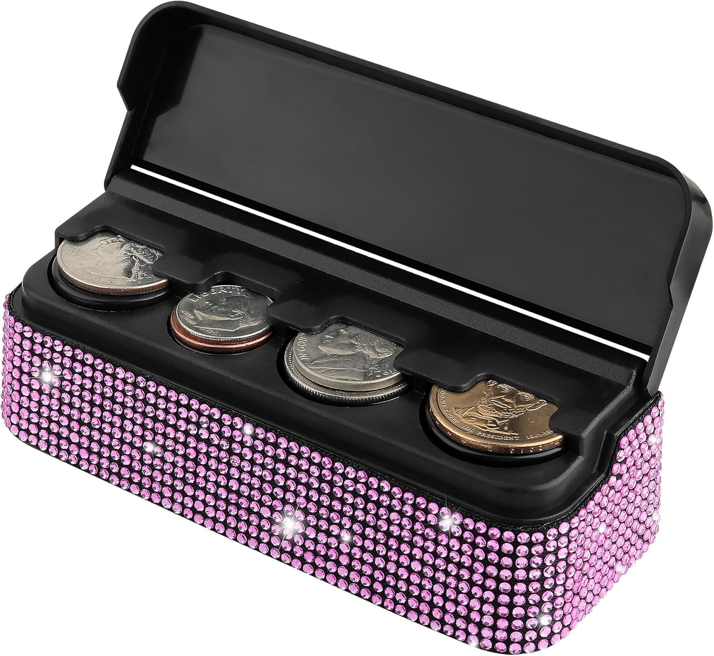 carleef Rhinestone Coin Holder - Organize Quarters!