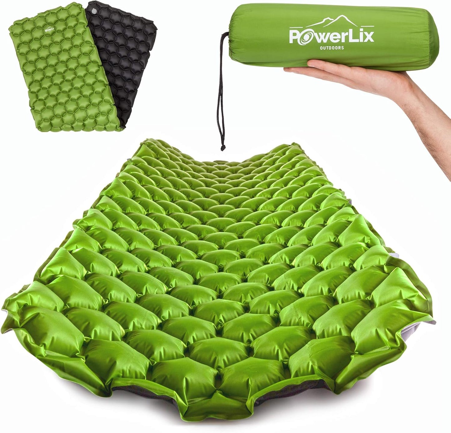 POWERLIX Ultralight Inflatable Camping Sleeping Pad for Comfort