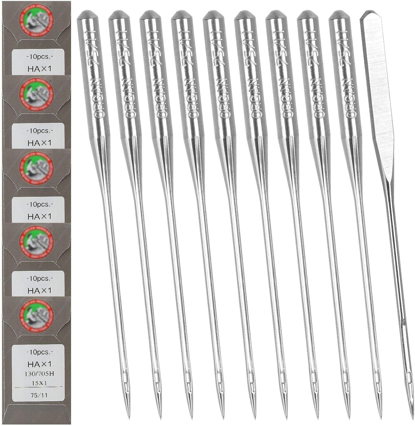 50 PCS Size 75/11 Sewing Needles for Brother Machine