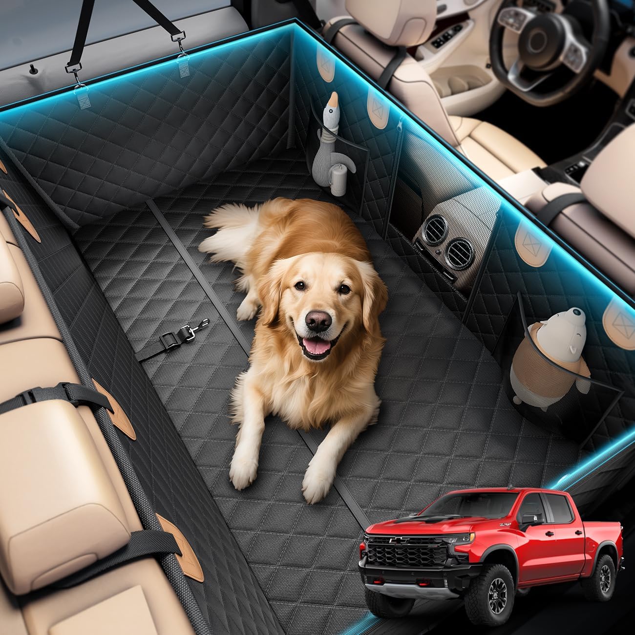 Wigoo Dog Truck Seat Cover: Heavy Duty Hammock for Large Dogs