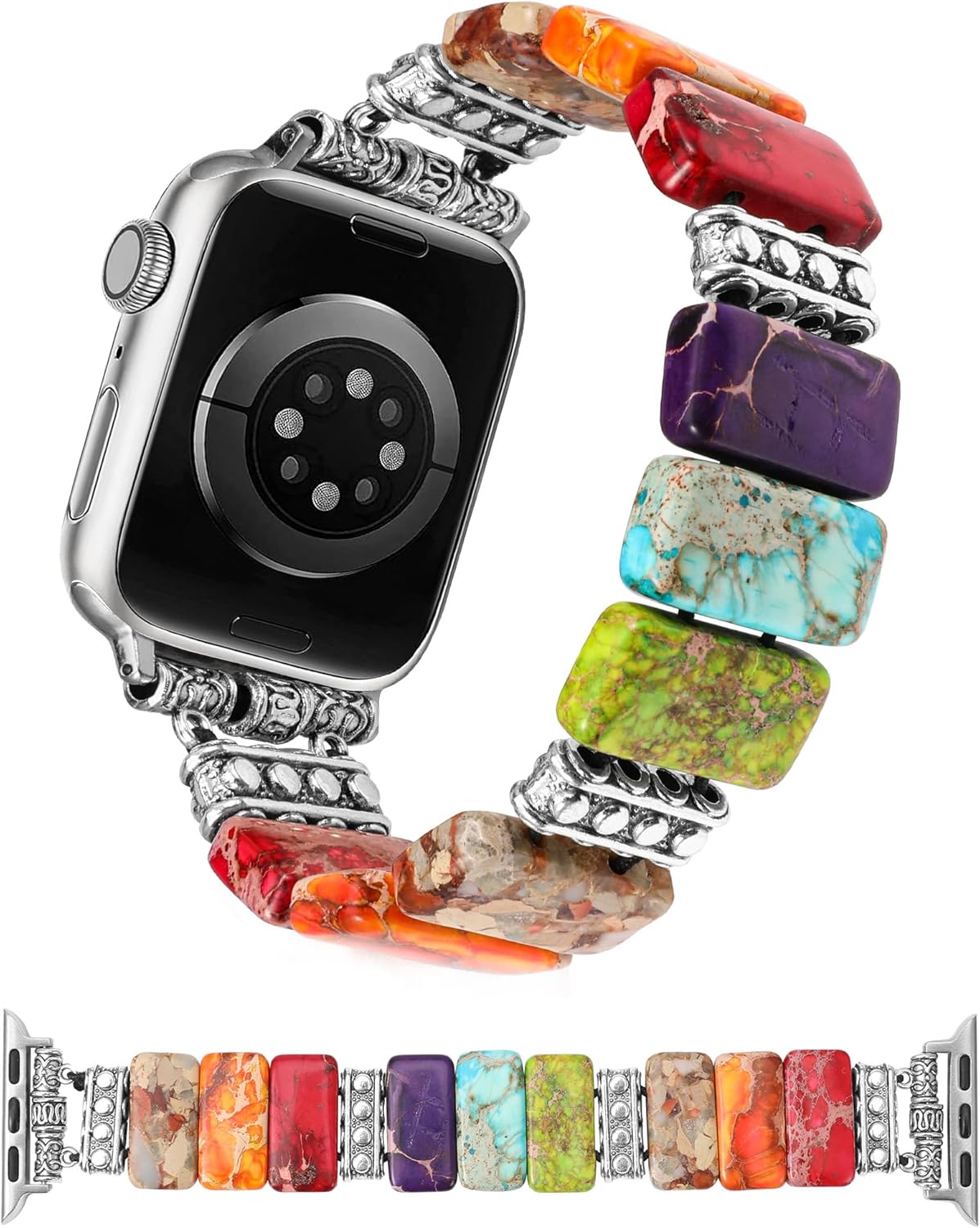 Moolia Handmade Natural Stone Apple Watch Band - Elegant & Stylish