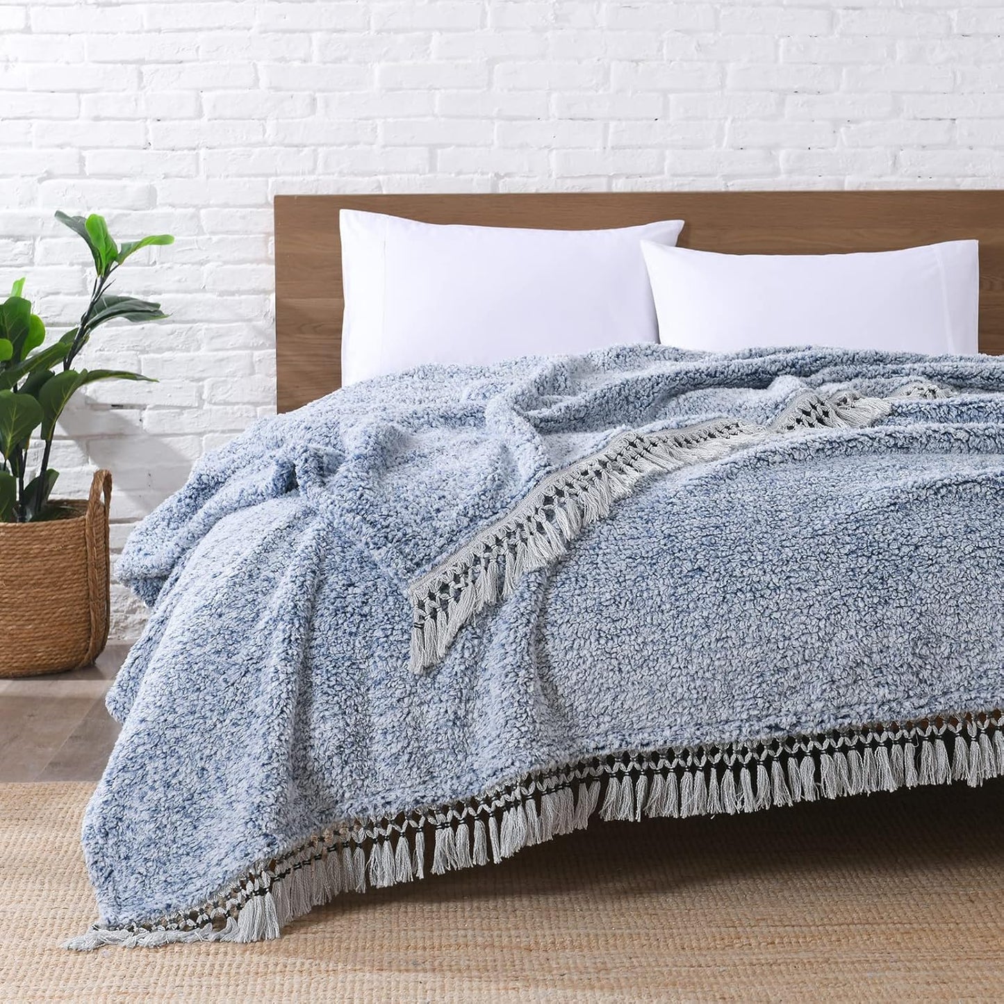 Ultra Soft Fleece Sherpa Blanket King Size for Cozy Comfort