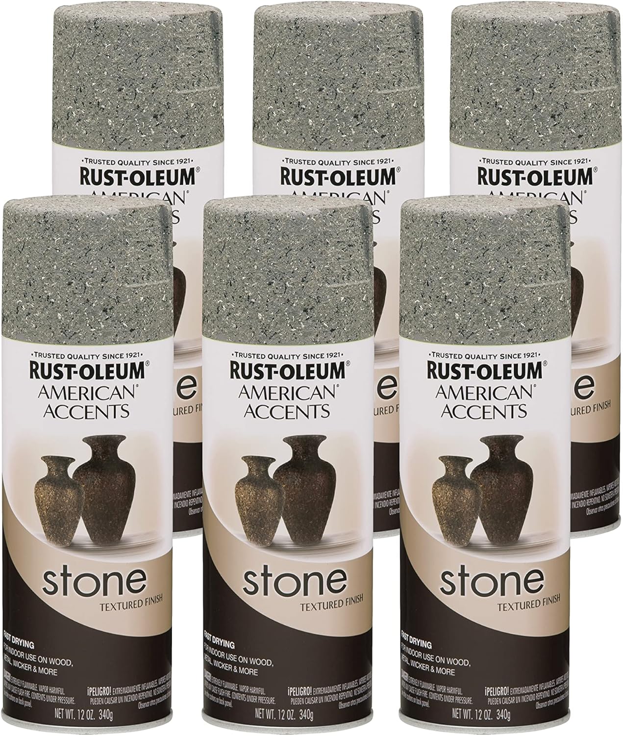 Rust-Oleum Stone Creations Spray Paint 6 Pack for Unique Finishes