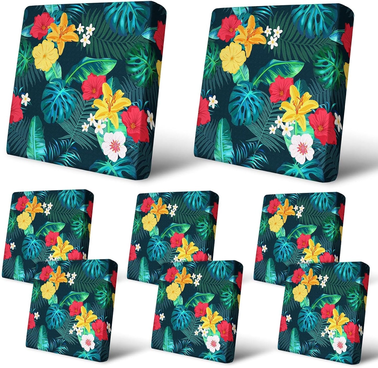 8Pcs Patio Cushion Covers for Outdoor Couch and Sofa Protection