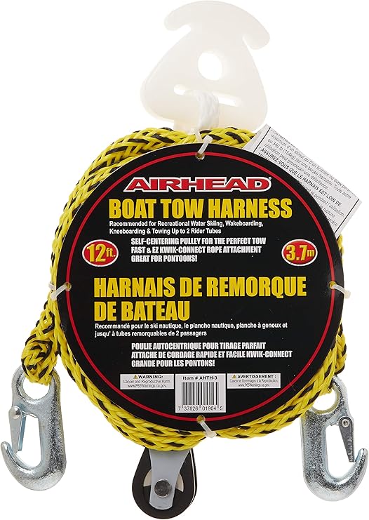 Airhead Self Centering Tow Harness for Towable Tubes and Water Skis