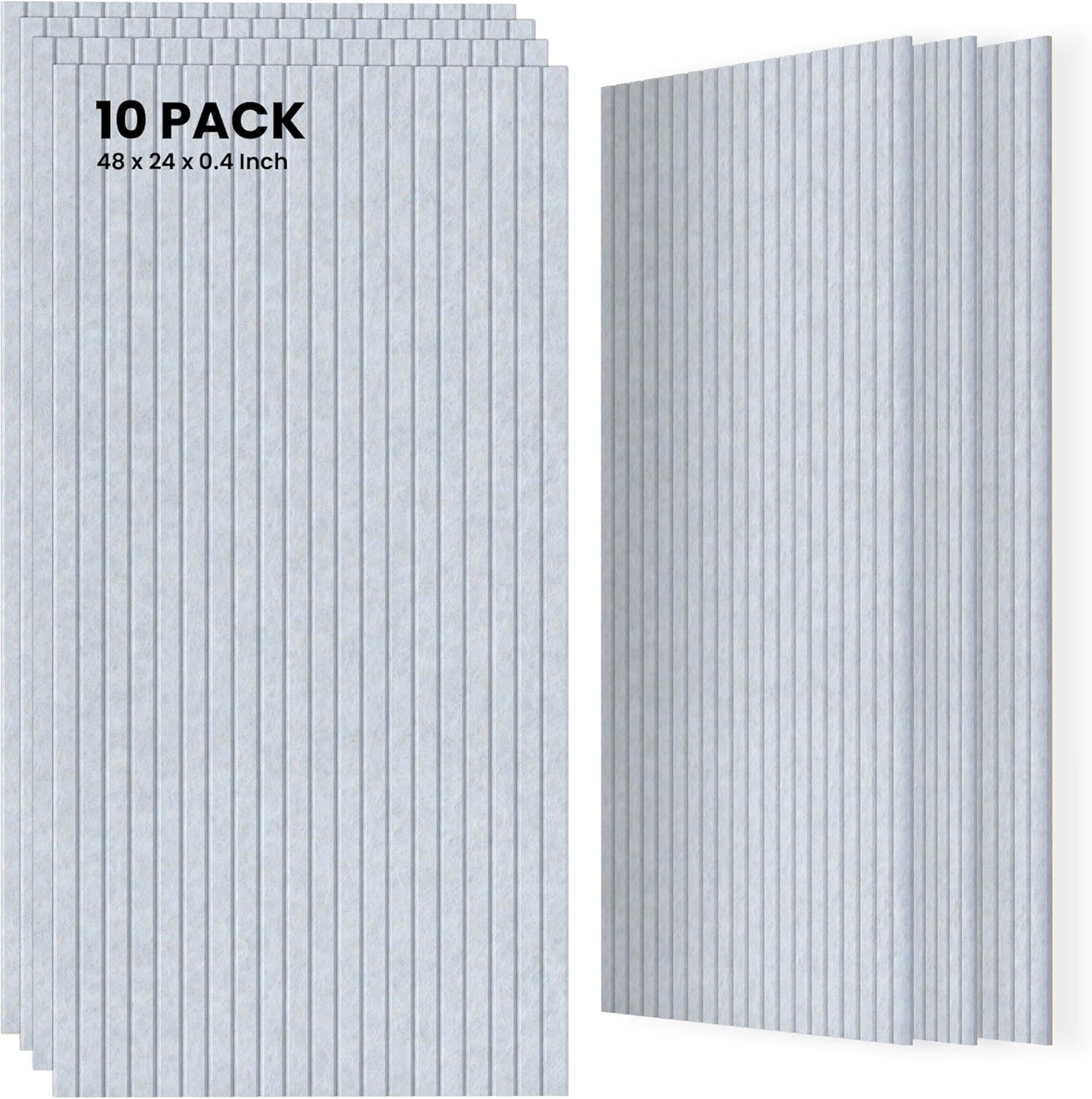 10 Pack Sound Proof Panels for Walls - Large Acoustic Panels
