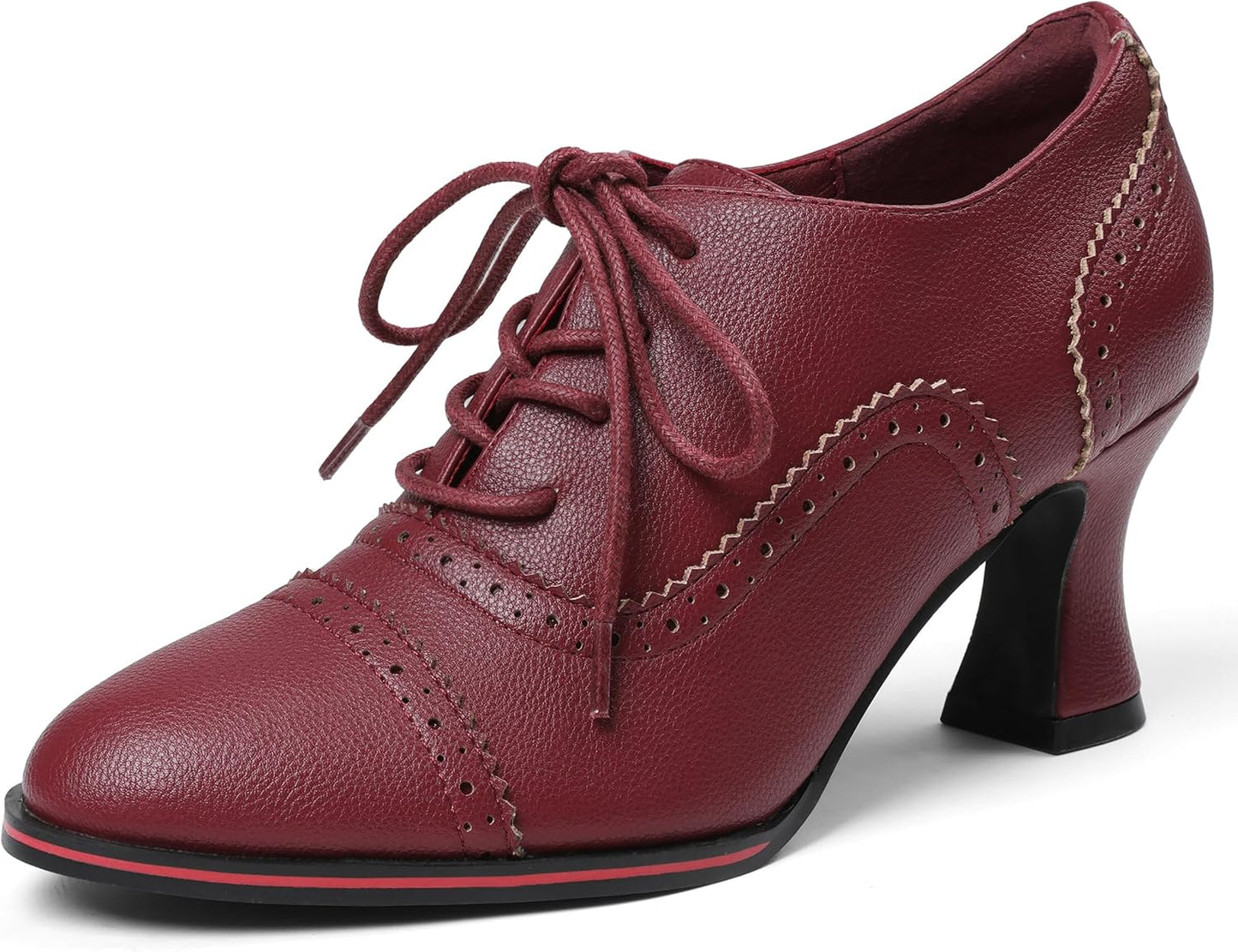 Women's Black Oxfords Dress Wingtip Vintage Comfortable Shoes