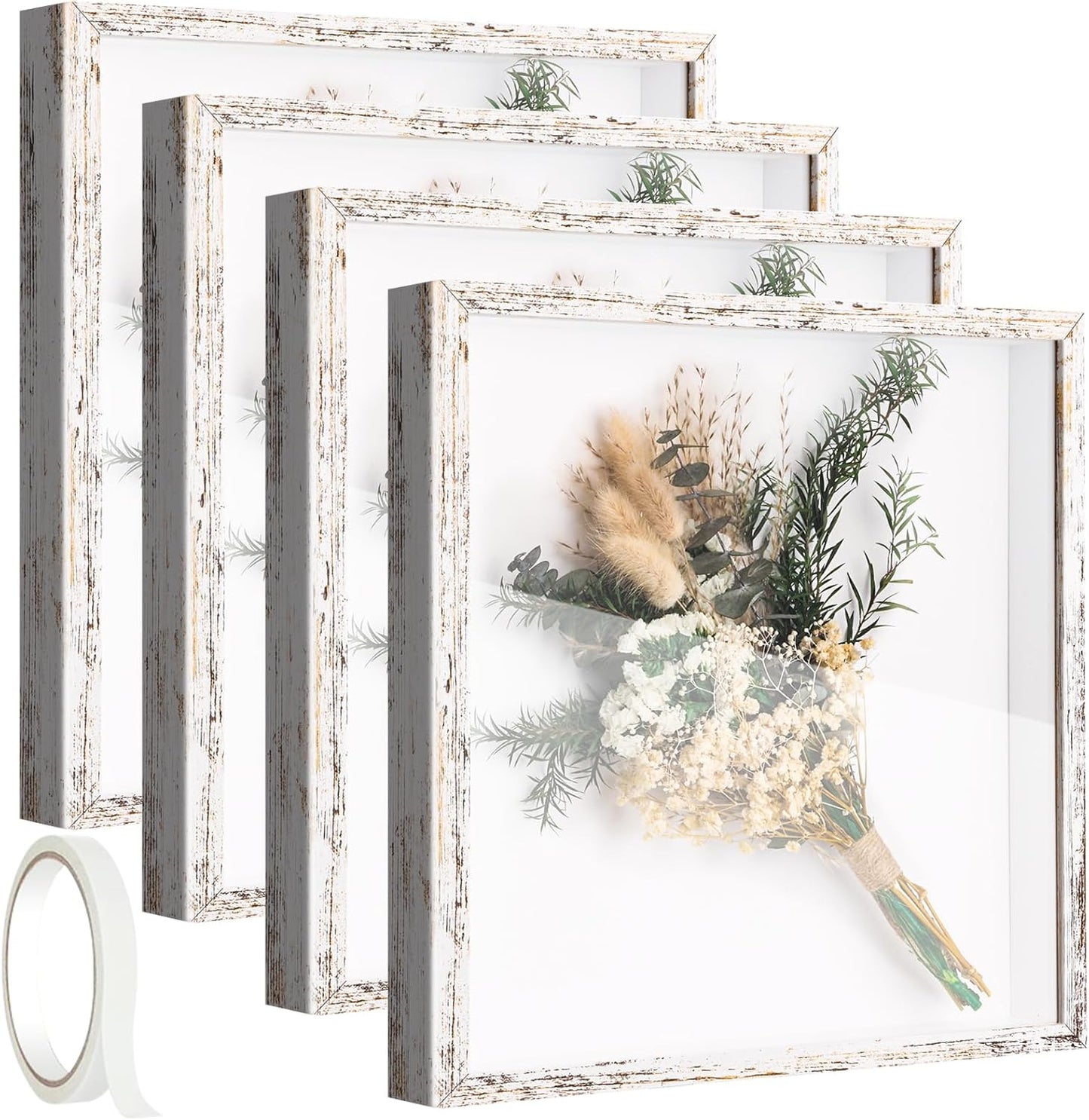 4 Pack 12 x 12 Shadow Box Frame for Keepsakes and Crafts