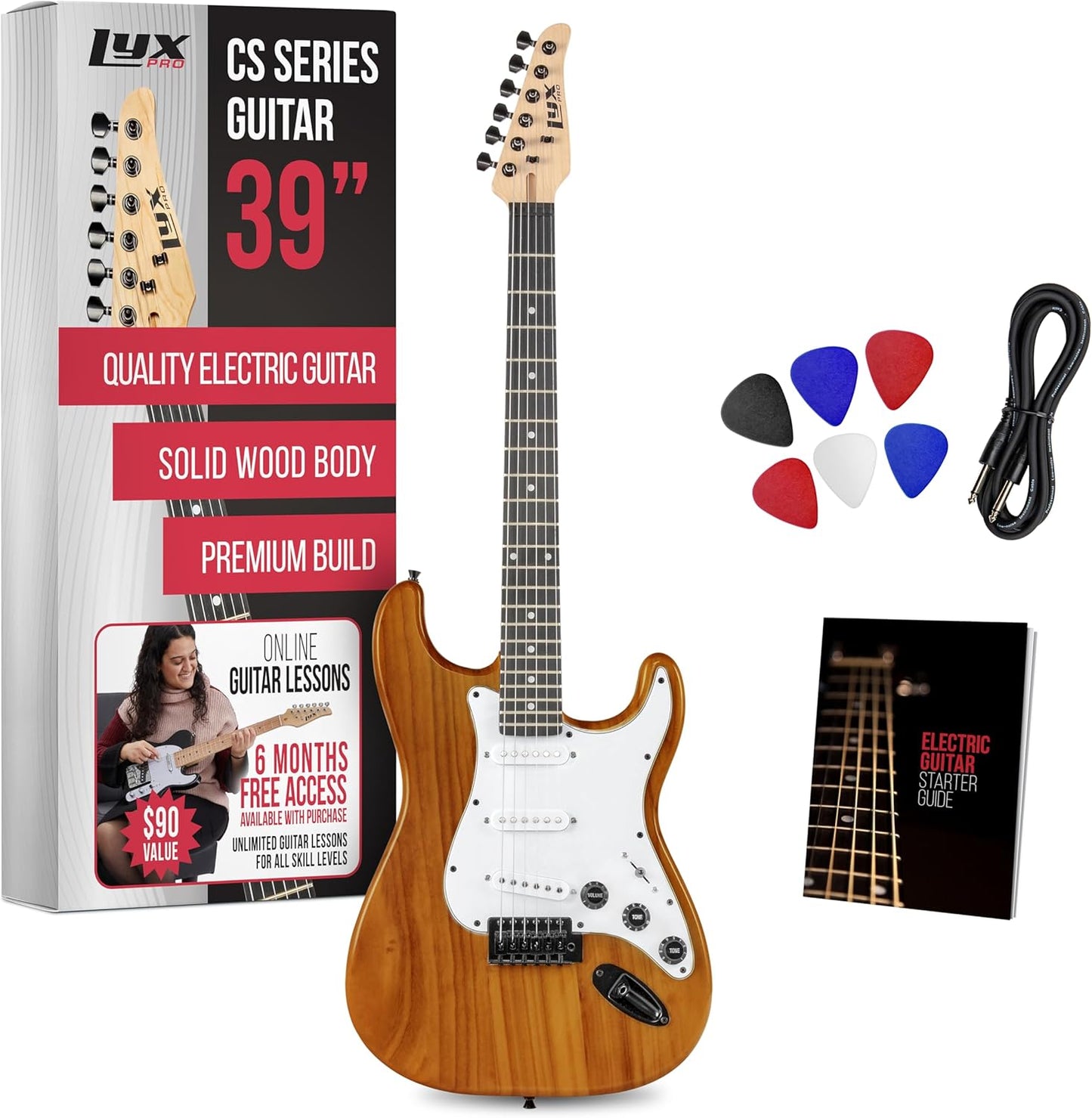 LyxPro CS 39 Electric Guitar Kit for All Skill Levels