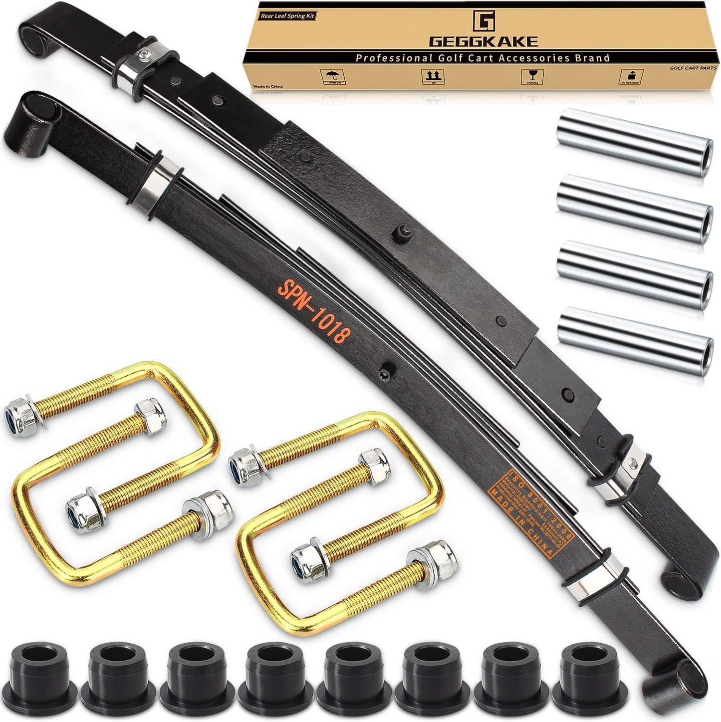 Heavy Duty EZGO TXT Rear Leaf Spring Bushings & Sleeves Kit