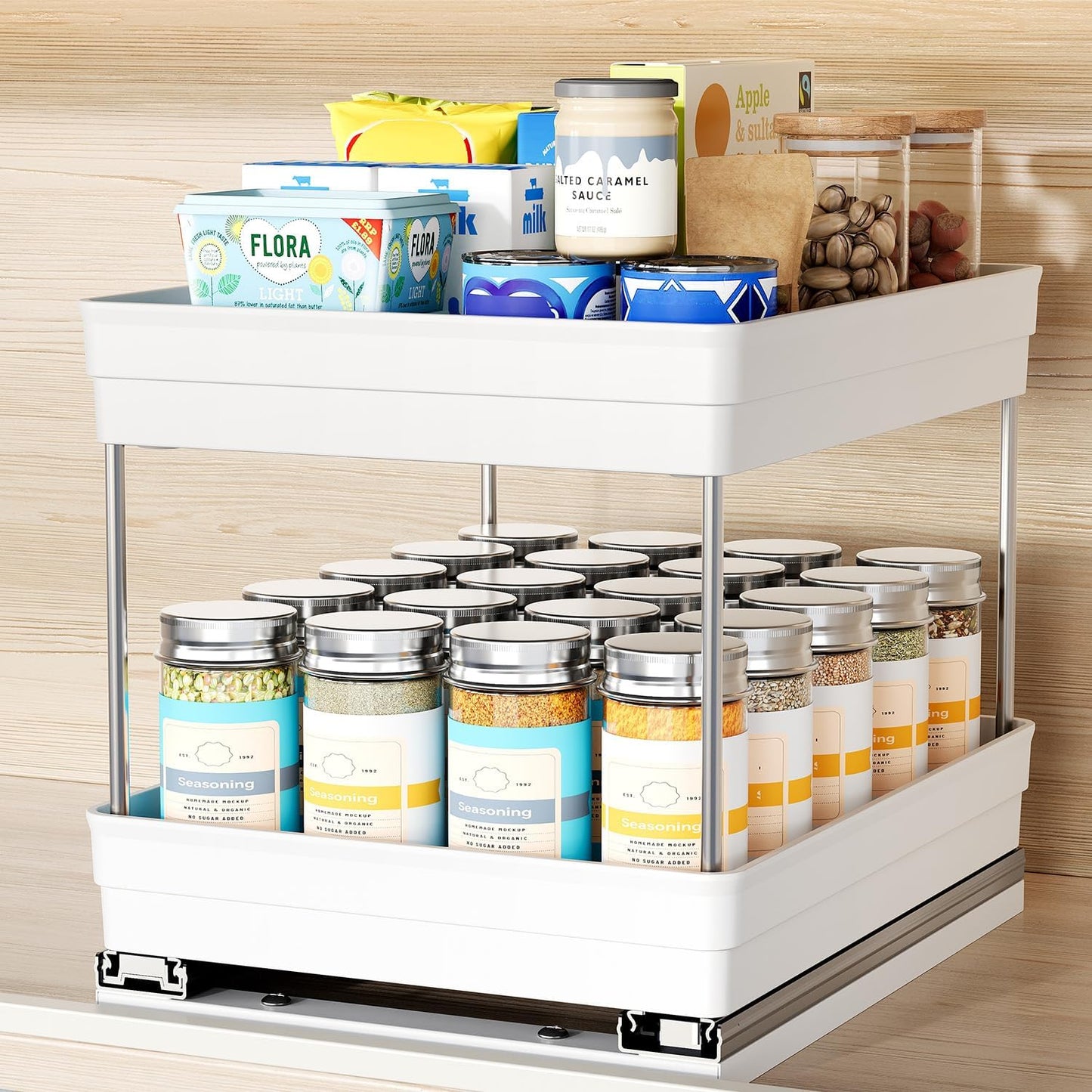 Nieifi Spice Organization for Cabinet - Vertical Spice Rack