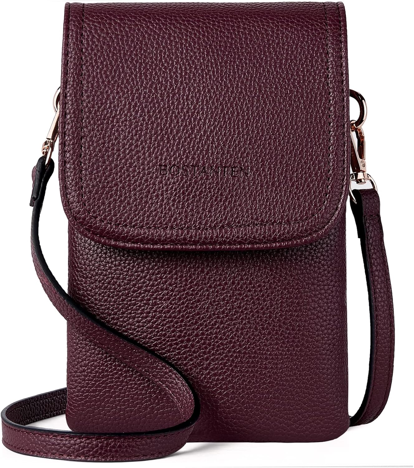BOSTANTEN Vegan Leather Small Crossbody Bag for Women