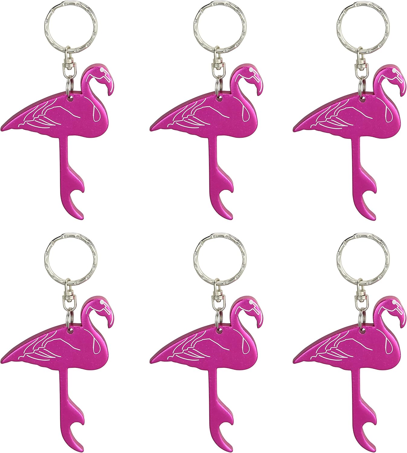 Swatom Flamingo Bottle Opener Keychain for Parties and Gifts