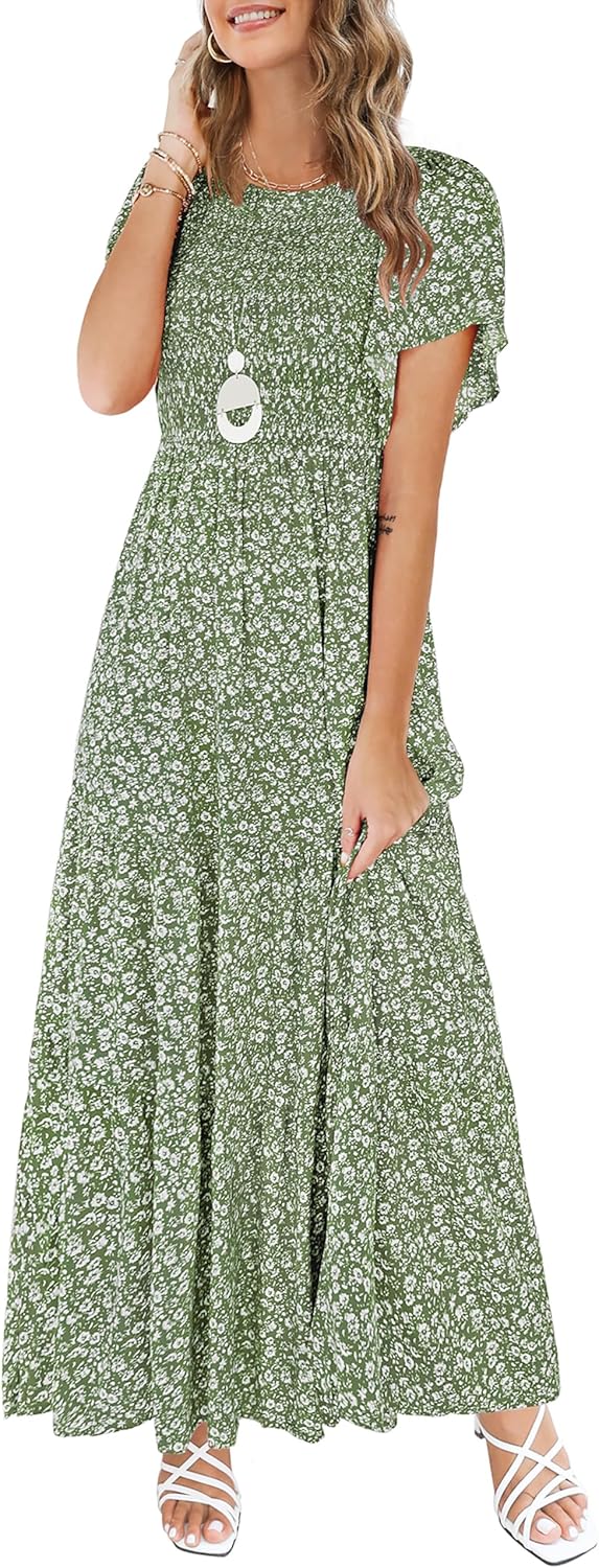 Kranda Women Floral Maxi Dress for Summer and Fall Style
