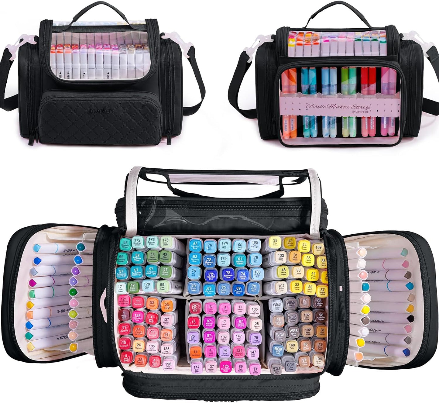 Large Marker Organizer Case Bag for 200-300 Markers Storage